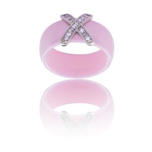 Coffret avec Bague pour Femme Céramique Ornée Zirconium