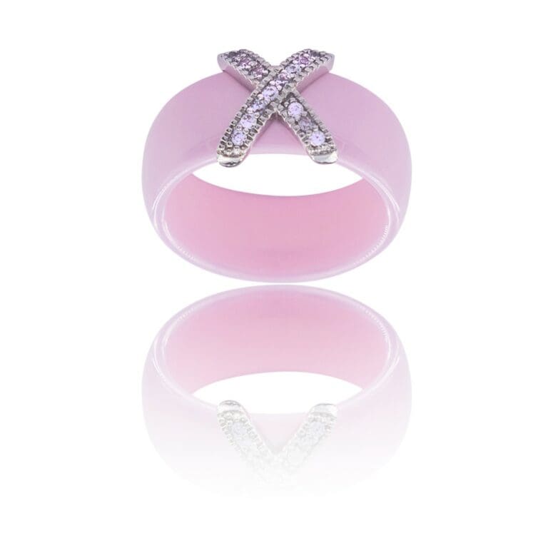 Coffret avec Bague pour Femme Céramique Ornée Zirconium