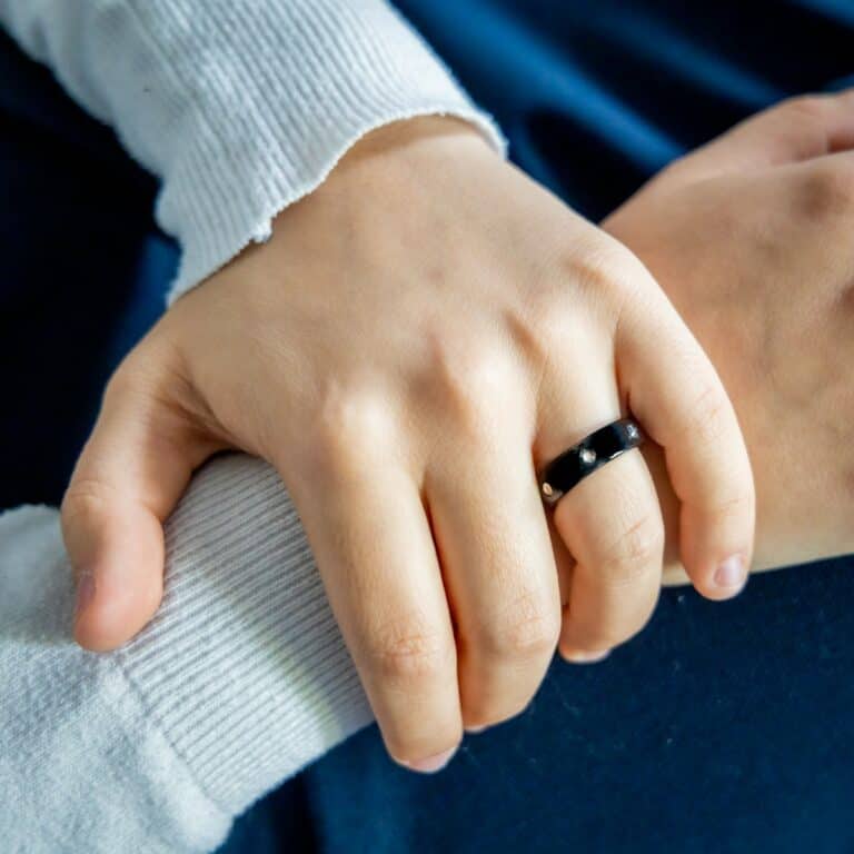 Bague Anneau Homme en Acier