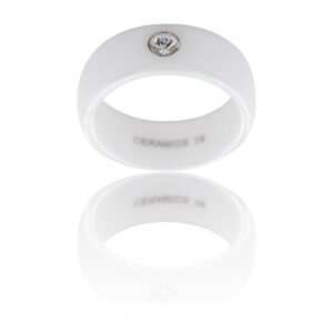 Coffret Bague tendance Femme Céramique Ornée Zirconium