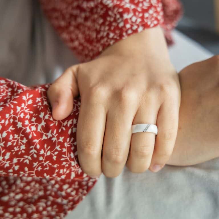 Coffret avec Bague Femme Céramique Ornée Zirconium