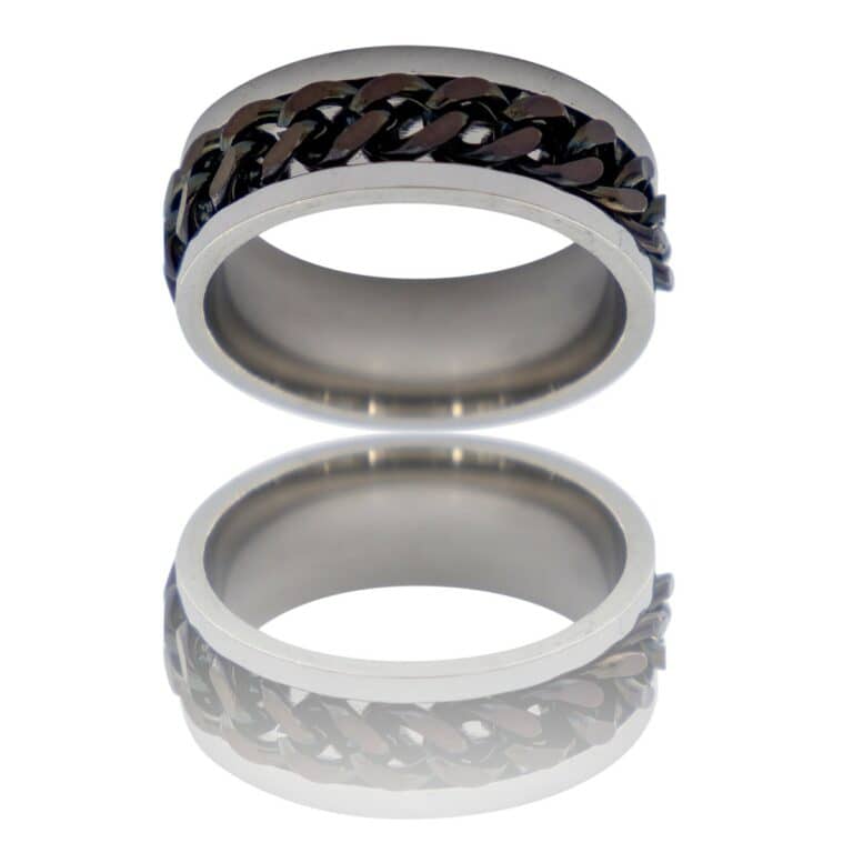 Très Belle Bague Anneau Homme Acier TAXUS