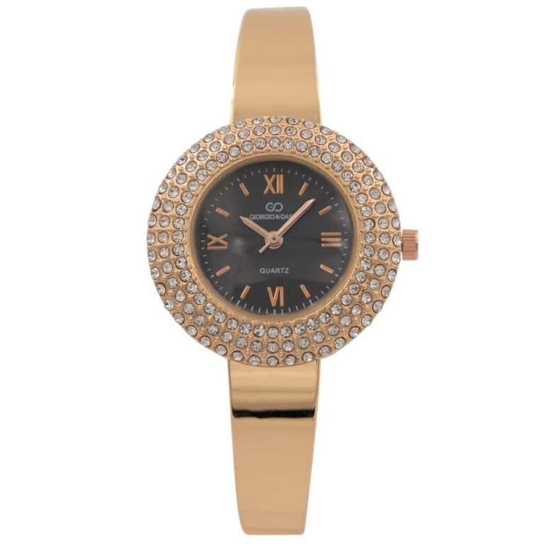 Montre Femme en Métal Rosé Strass GIORGIO