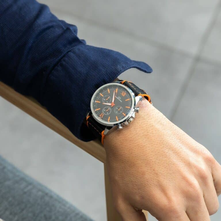 Magnifique Montre Homme Tissu Noir GIORGIO