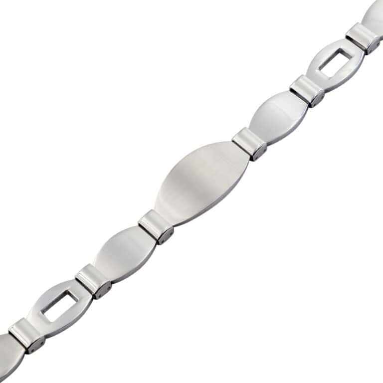 Gourmette Bracelet Homme en Acier