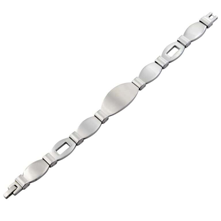 Gourmette Bracelet Homme en Acier
