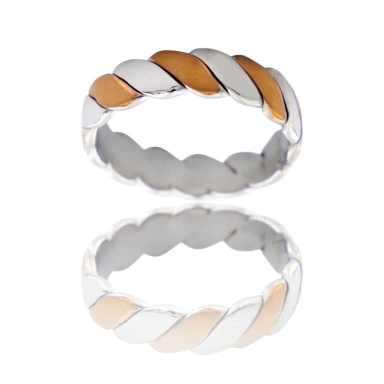 Magnifique Bague Femme Bi-Color CAPREA