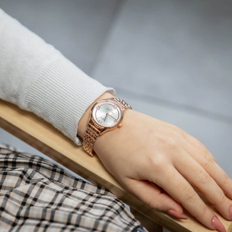 Montre pour Femme en Métal Rosé Strass GIORGIO