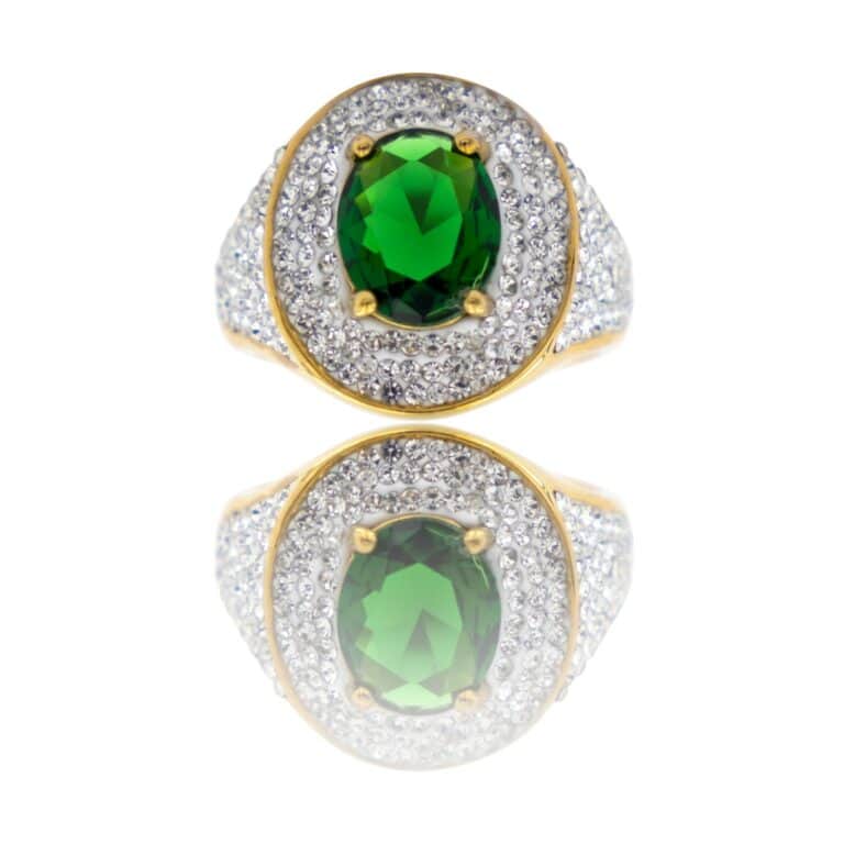 Bague Femme Couleur Dorée Ornée Zirconium VINCA