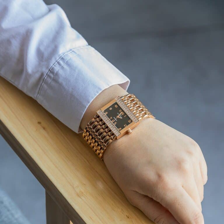 Montre Femme en Métal Rosé Strass GIORGIO