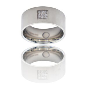 Bague Anneau Homme fashion en Acier Zirconium IBERIS