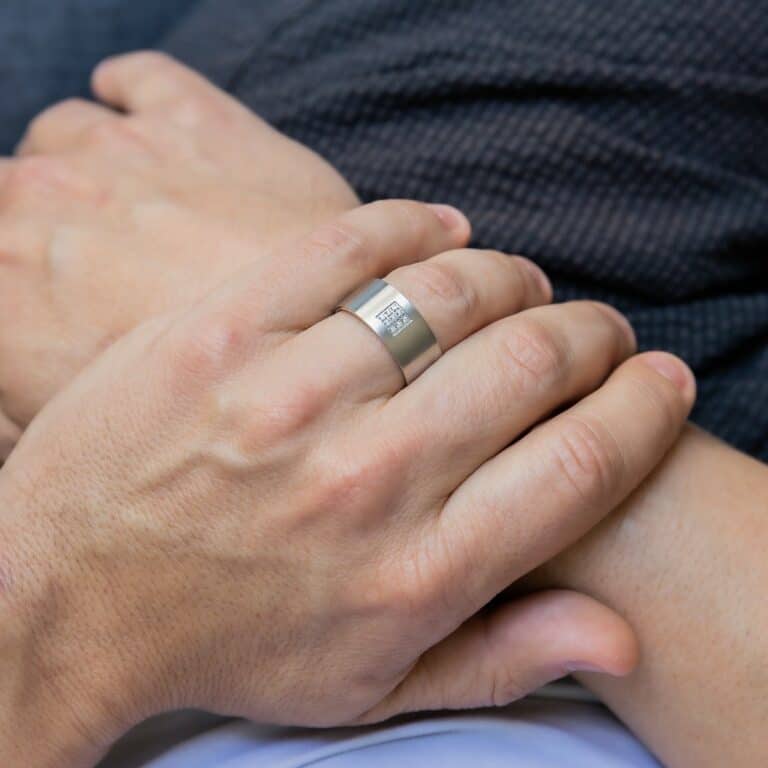 Bague Anneau Homme fashion en Acier Zirconium IBERIS