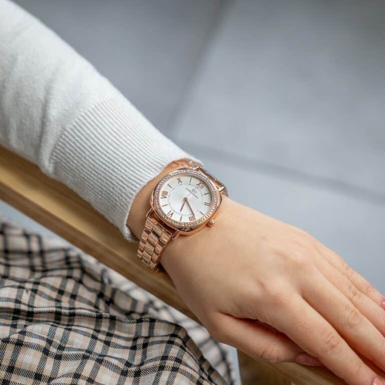 Montre Fashion Femme Métal Rosé Strass GIORGIO