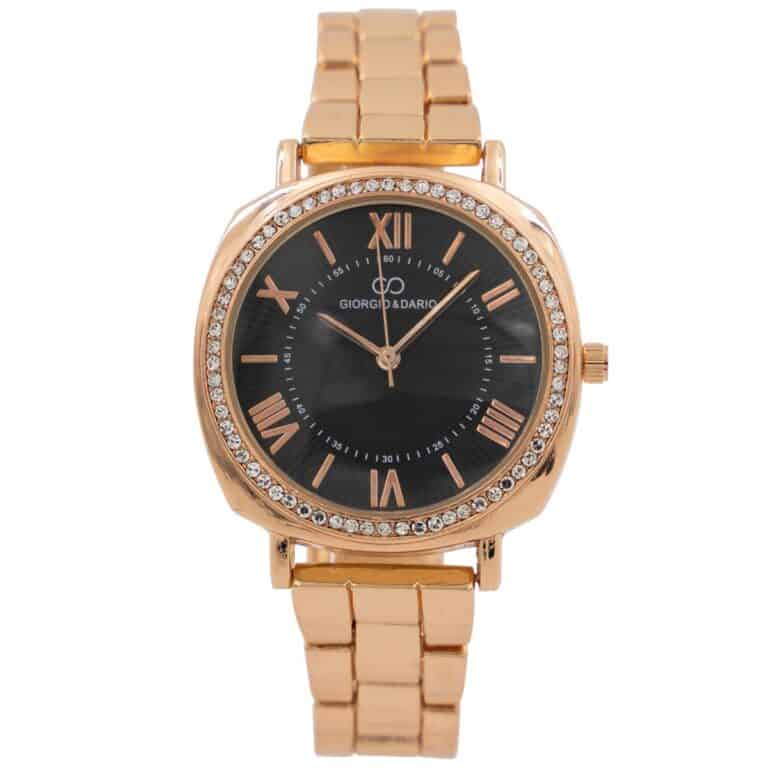 Très Belle Montre pour Femme Métal Rosé Strass GIORGIO
