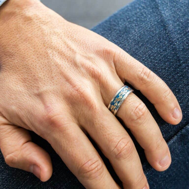 Sublime Bague Anneau Homme Acier Argenté Dragon