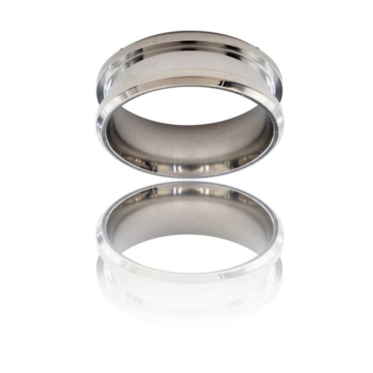 Bague Anneau Homme Acier Couleur Argenté