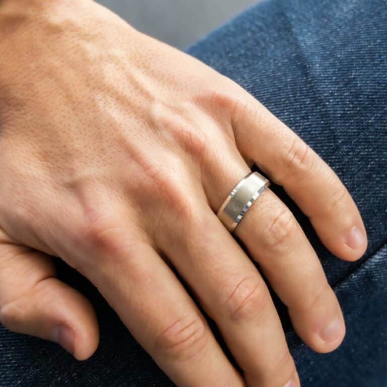 Très Belle Bague Anneau Homme Acier Argenté Allah