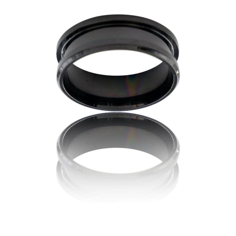 Magnifique Bague Anneau Homme Acier Noir