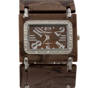 Montre Femme en Métal Plastique Marron CHTIME