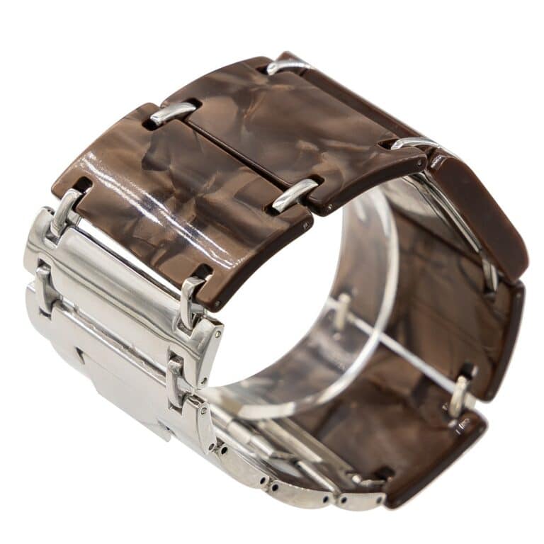 Montre Femme en Métal Plastique Marron CHTIME