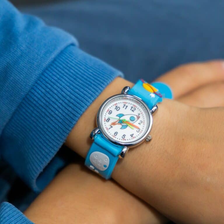 Montre d'Enfant Unisexe Silicone Planète Couleur Bleu