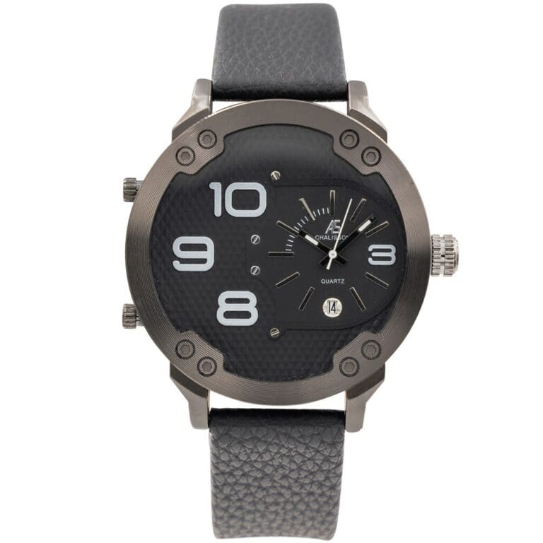 Beau Coffret Montre XL Homme Noir CHTIME