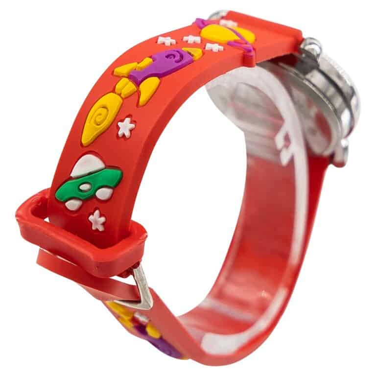 Superbe Montre Enfant Unisexe Silicone Planète Rouge