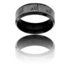 Somptueuse Bague Anneau Homme Acier Noir Allah