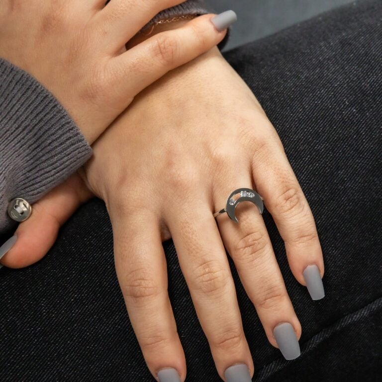 Bague pour Femme Acier Ornée Zirconium