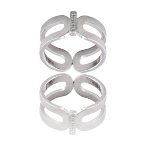 Bague Femme en Acier Ornée avec Zirconium