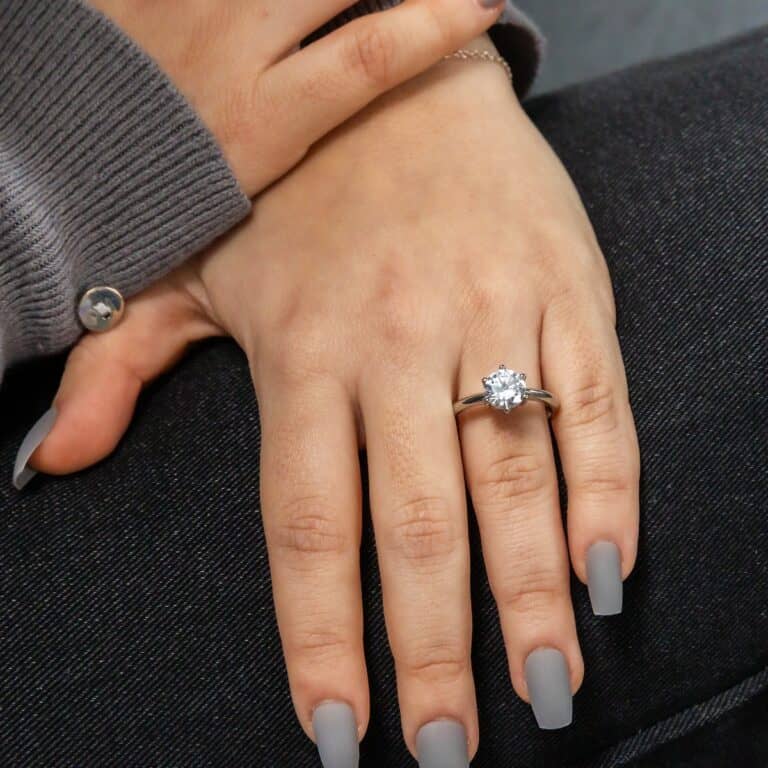 Double Bagues Femme Métal Ornée Zirconium