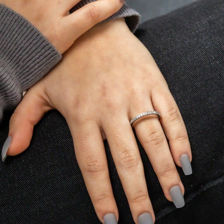 Double Bagues Femme Métal Ornée Zirconium