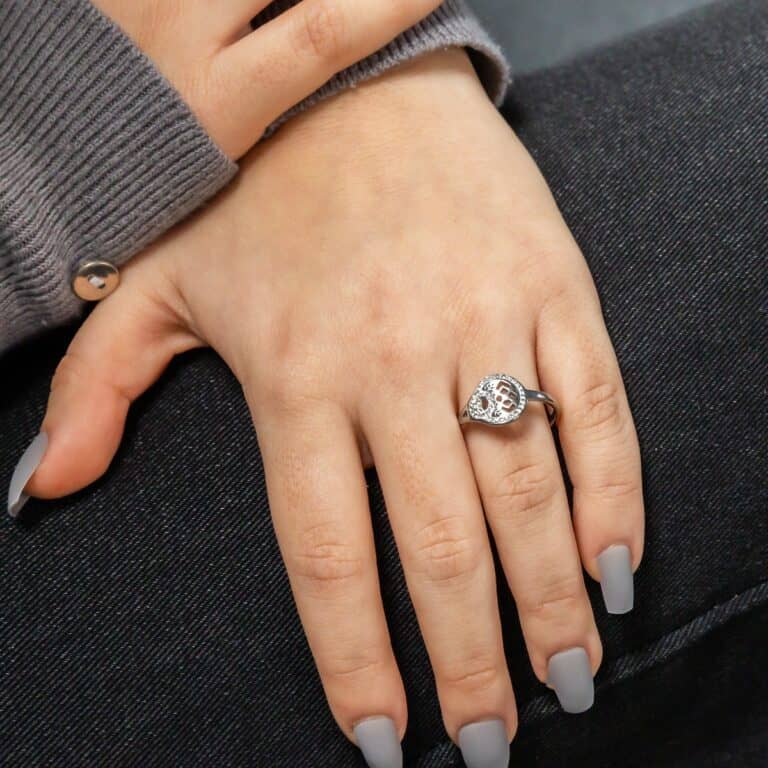 Belle Bague Femme Acier Ornée Zirconium