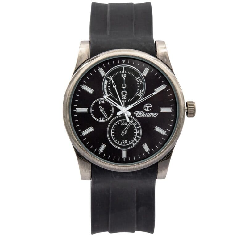 Montre Homme en Silicone Noir CHTIME