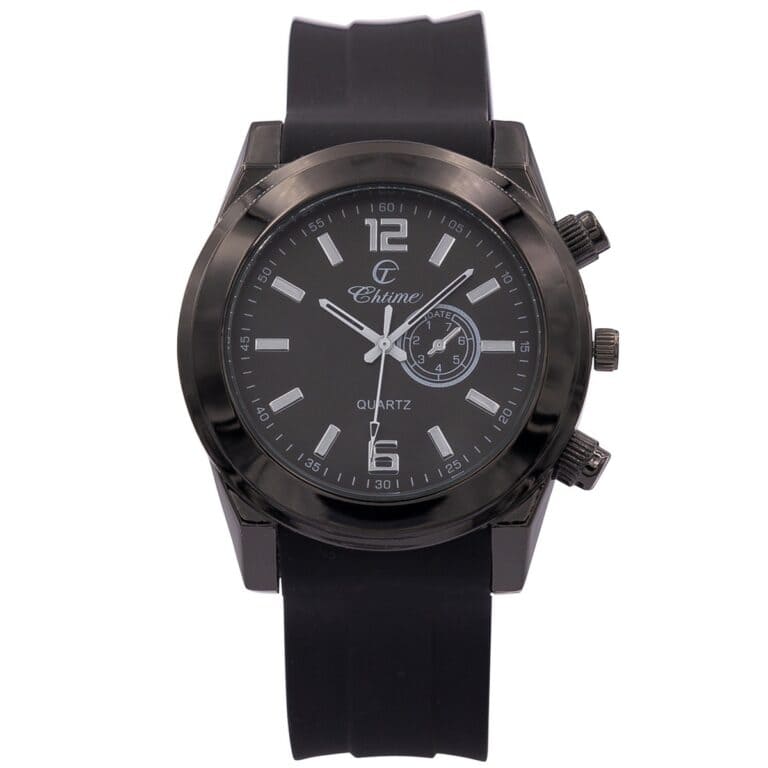 Montre Originale Homme Silicone Noir CHTIME