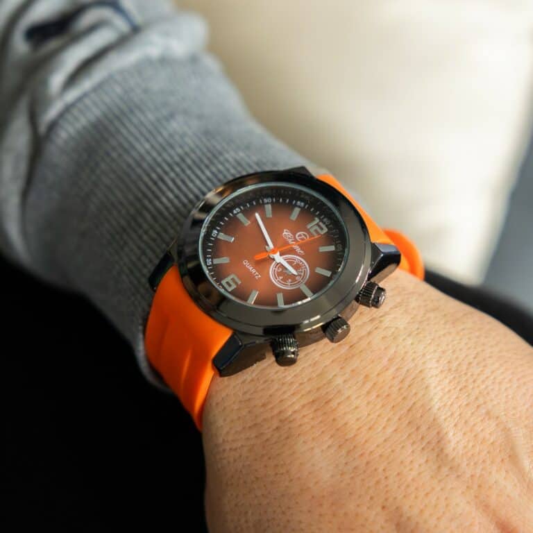 Incroyable Montre Homme Silicone Orange CHTIME