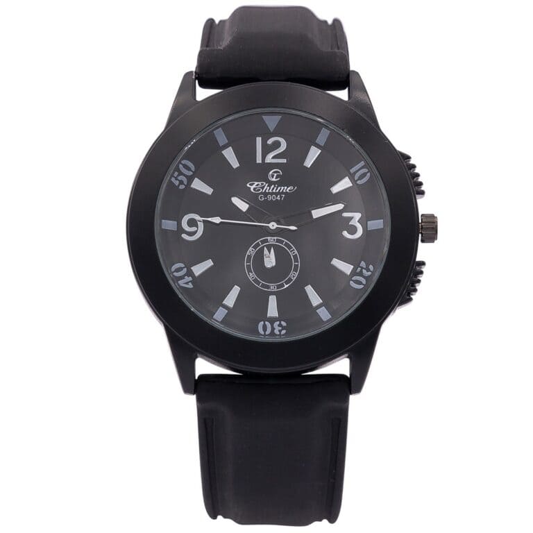 Montre Homme en Silicone Noir CHTIME