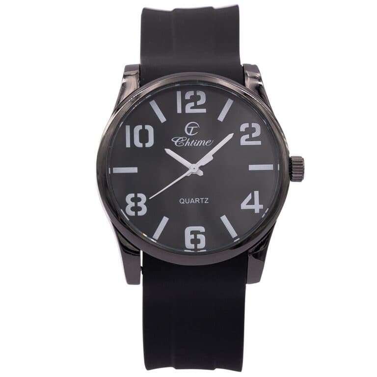 Montre Homme fashion Silicone Noir CHTIME