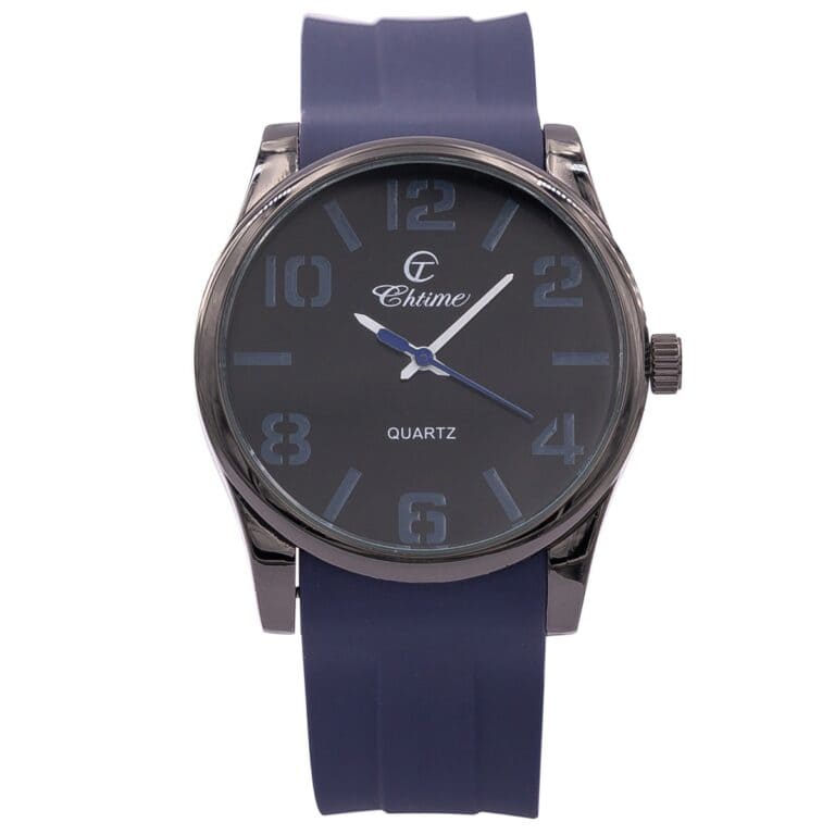 Magnifique Montre Homme Silicone Bleu CHTIME