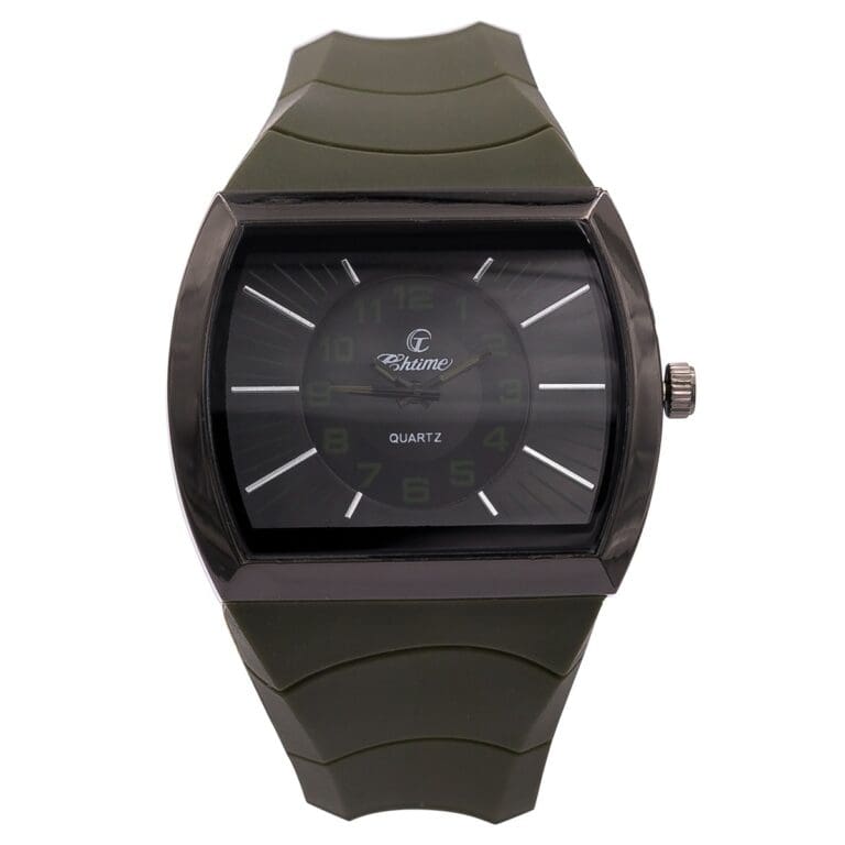 Sublime Montre Homme Silicone Vert CHTIME