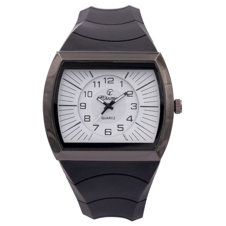 Montre Homme Silicone Couleur Noir CHTIME