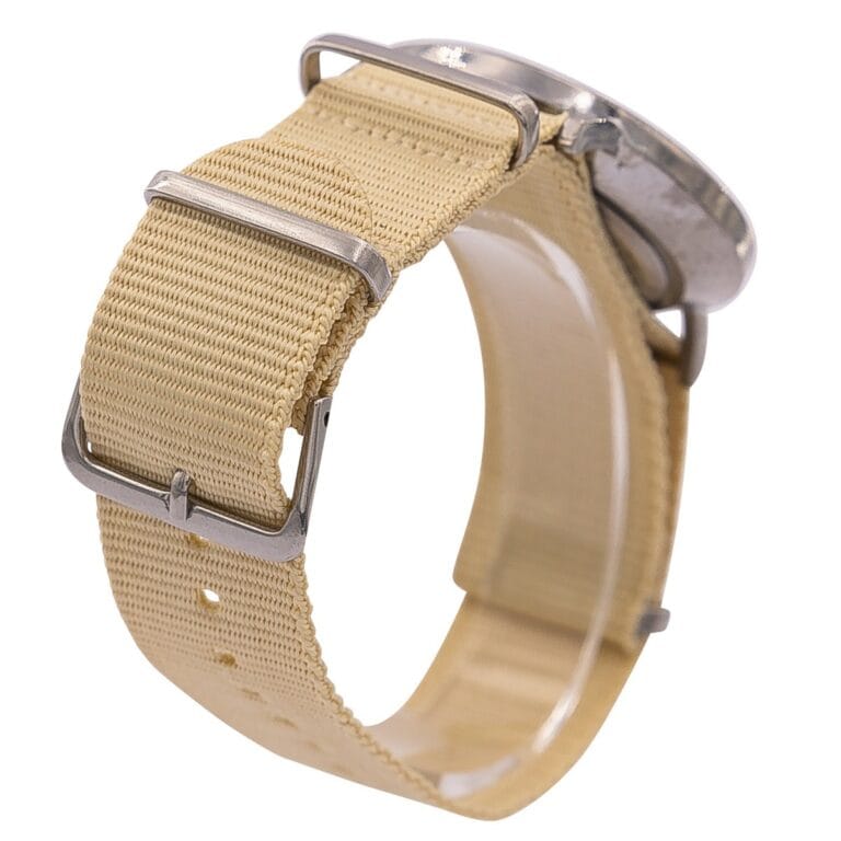 Montre Homme en Tissu Beige CHTIME