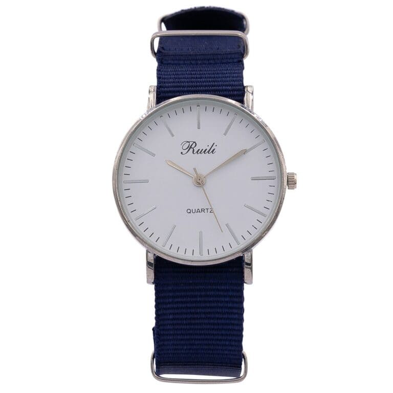 Elégante Montre Homme Tissu Bleu CHTIME