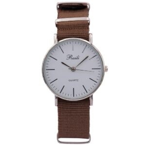 Sublime Montre Homme Tissu Marron CHTIME