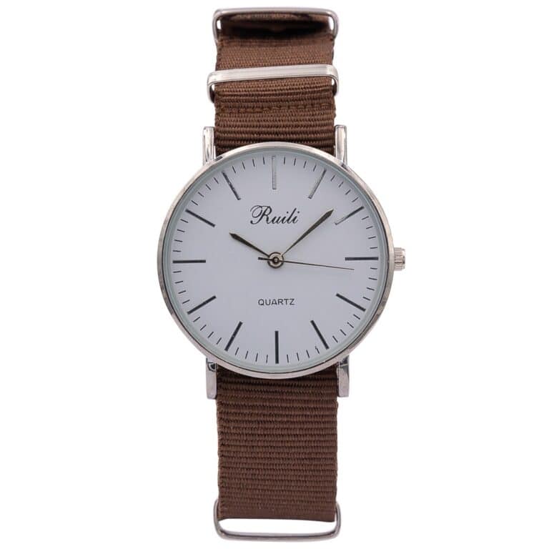 Sublime Montre Homme Tissu Marron CHTIME