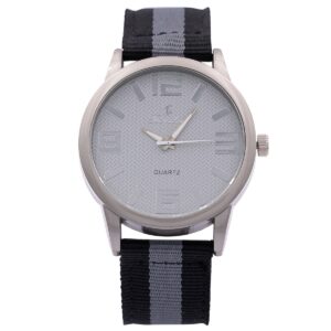 Montre d'Homme Tissu Couleur Noir CHTIME
