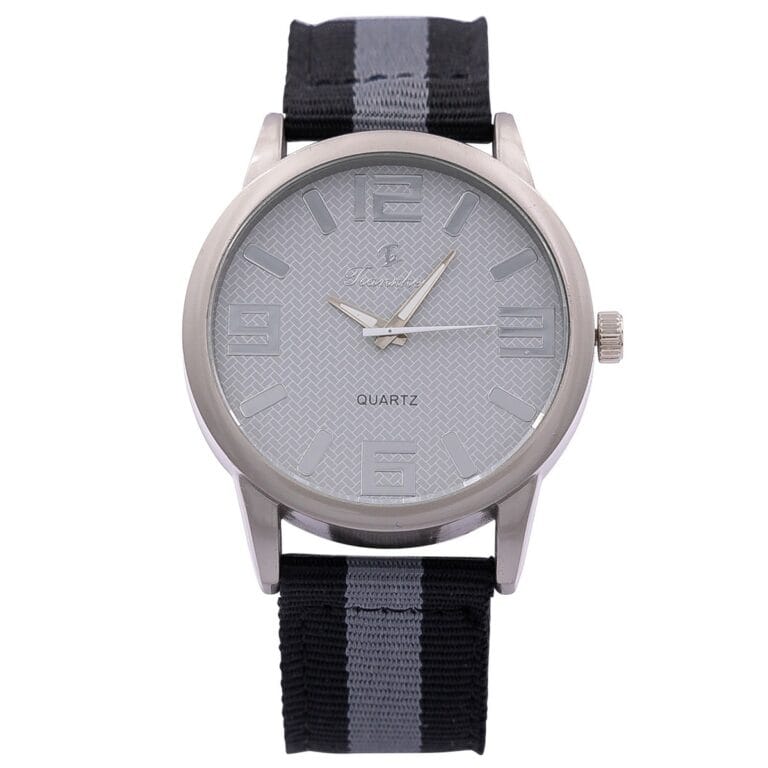 Montre d'Homme Tissu Couleur Noir CHTIME