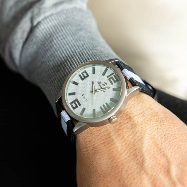 Montre Homme en Tissu Noir CHTIME