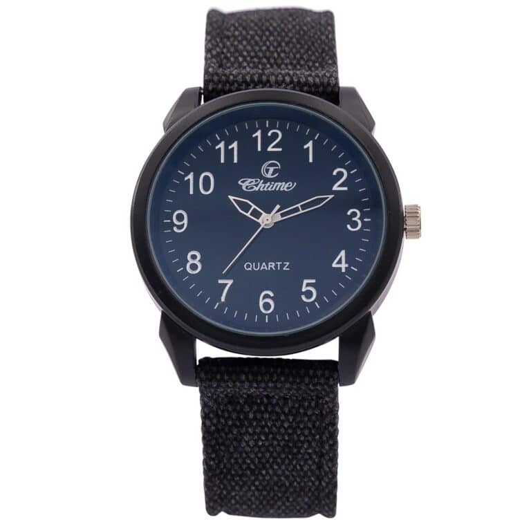 Jolie Montre Homme Tissu Gris CHTIME