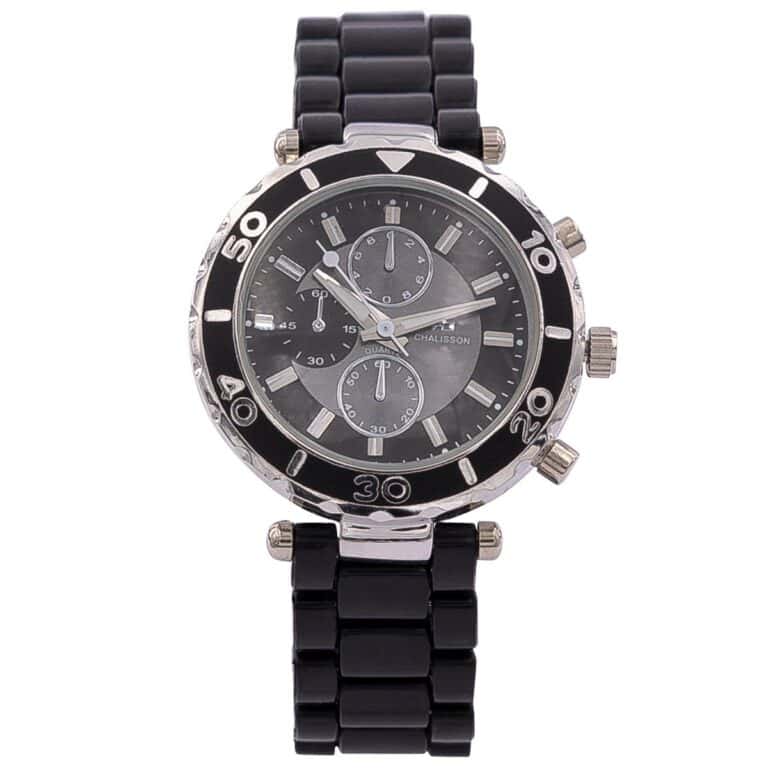 Montre Femme en Plastique Noir CHTIME